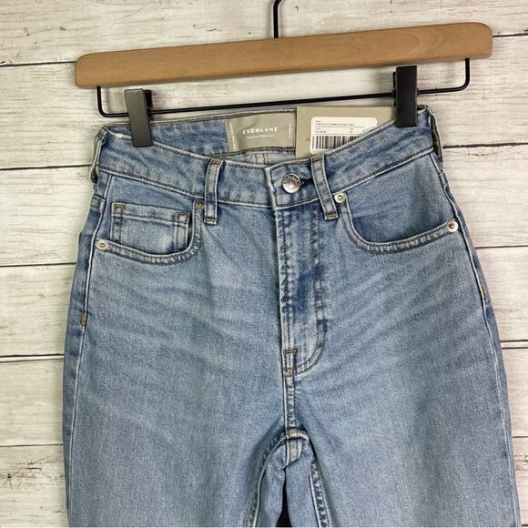 Everlane The Curvy Cheeky Straight Jean Sky Blue Size 23 - Picture 2 of 5